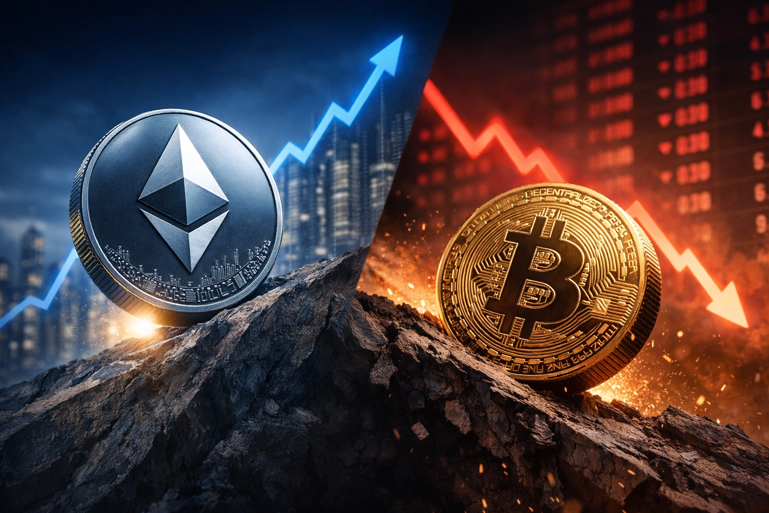 Ethereum setzt sich von Bitcoin ab: Das etwas andere ‘Flippening’