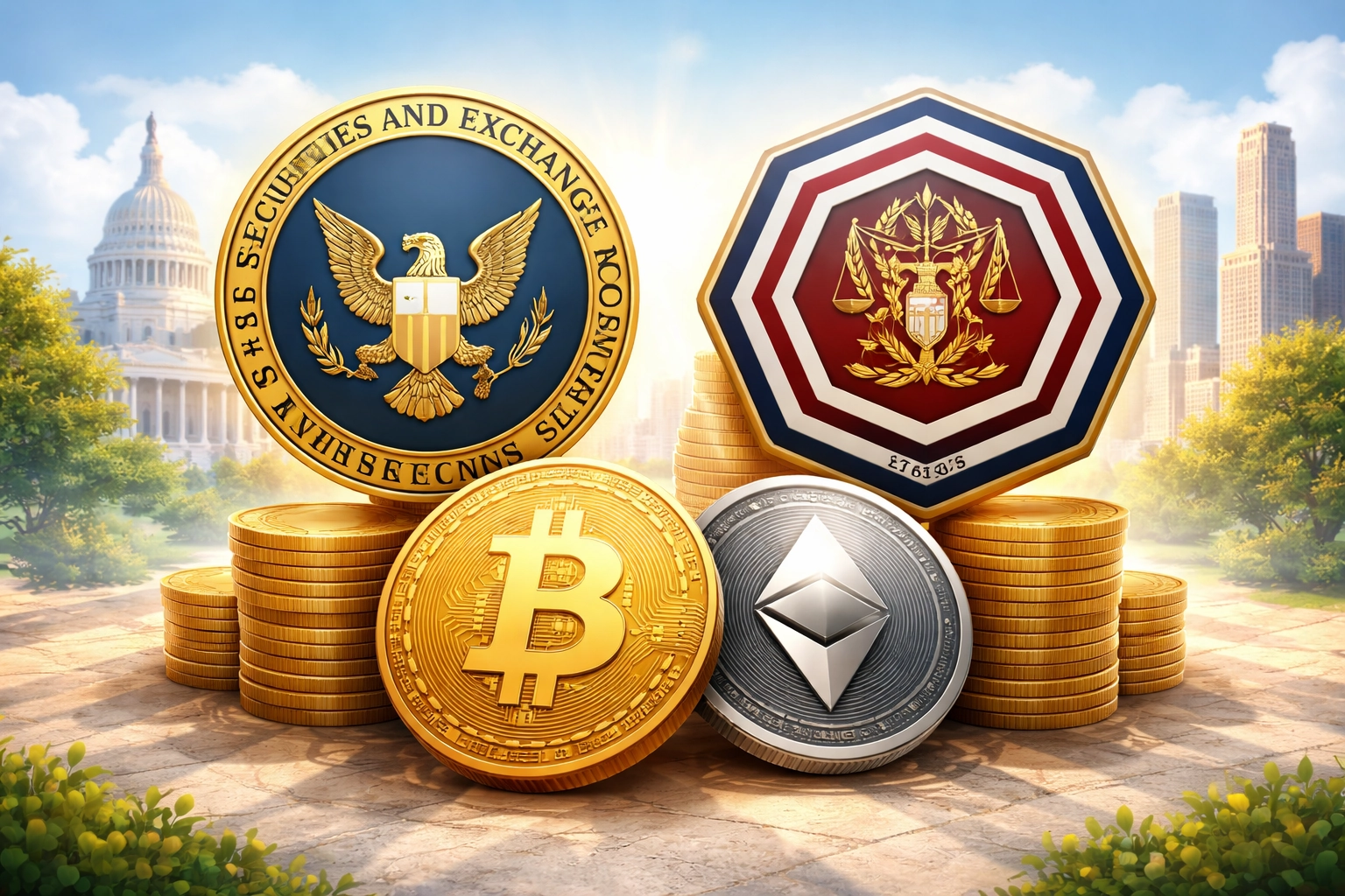 Bitcoin & Co. keine Wertpapiere: SEC und CFTC bewerten Krypto-Sektor neu