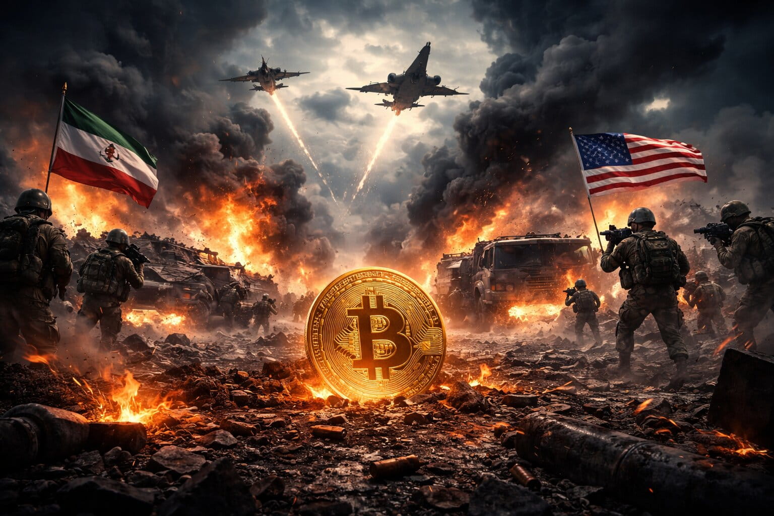 Iran vs. USA eskaliert: Fällt Bitcoin jetzt auf 40 000 Dollar?