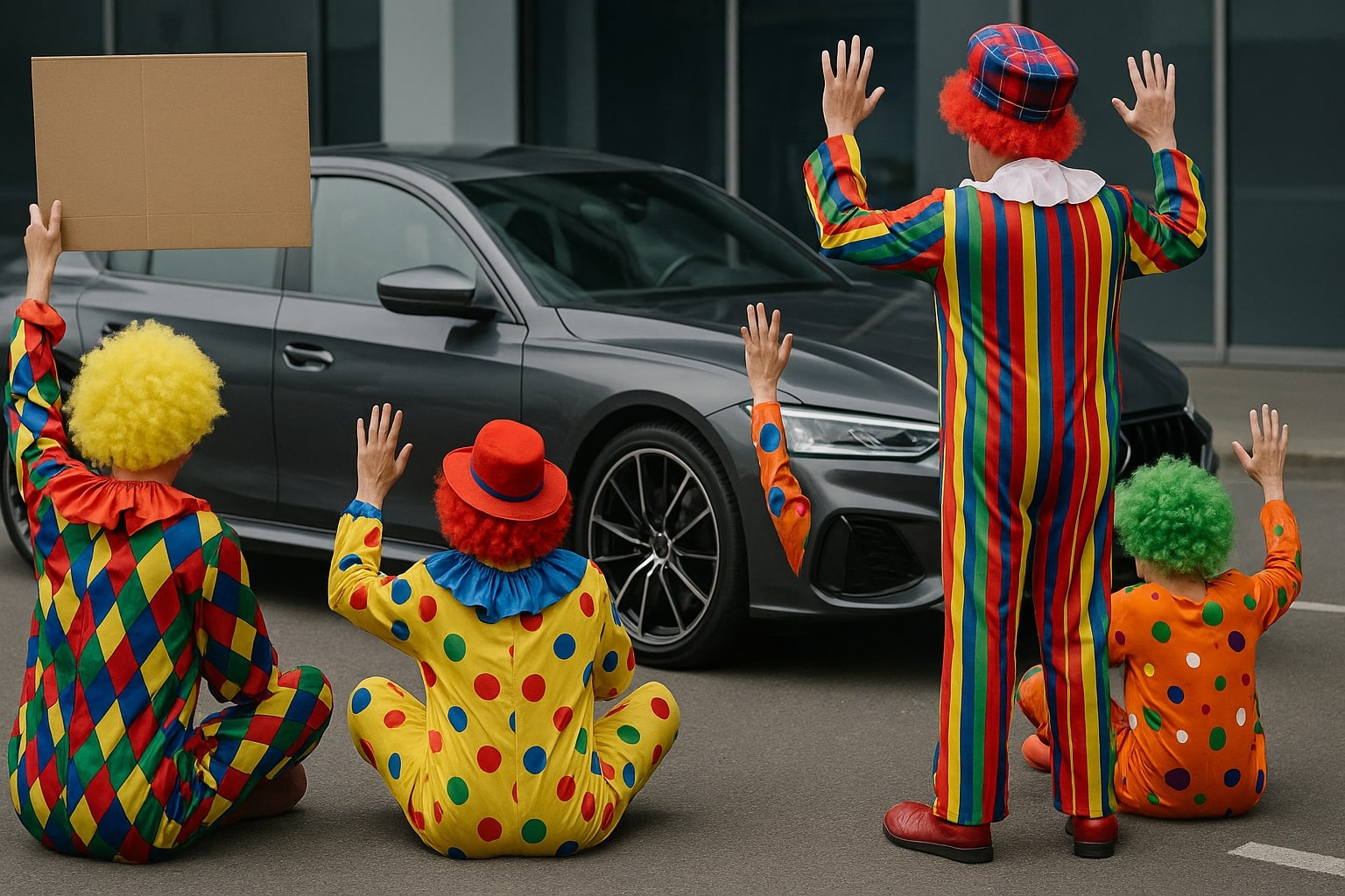 Clowns protestieren gegen Luxuskarossen: Das war die Automesse IAA