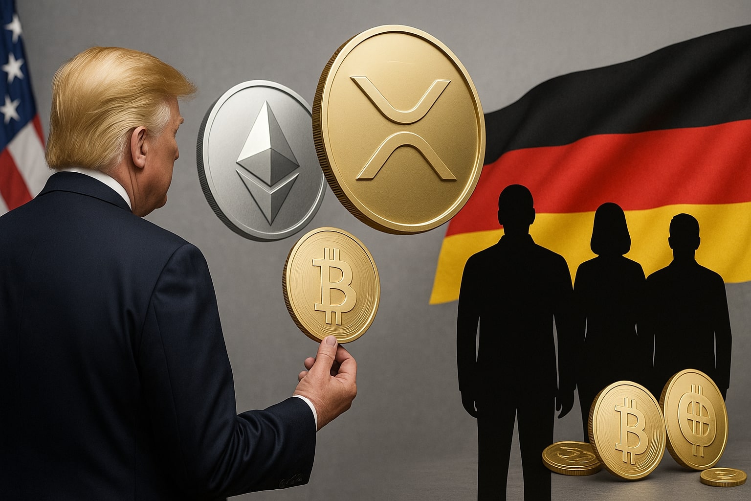 Krypto-Newsflash: Trump kauft Bitcoin, Deutschland will Krypto, XRP stärker als ETH?