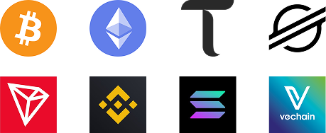 Bitcoin, Ethereum, Bittensor, Stellar, Tron, Binance, Solana, VeChain
