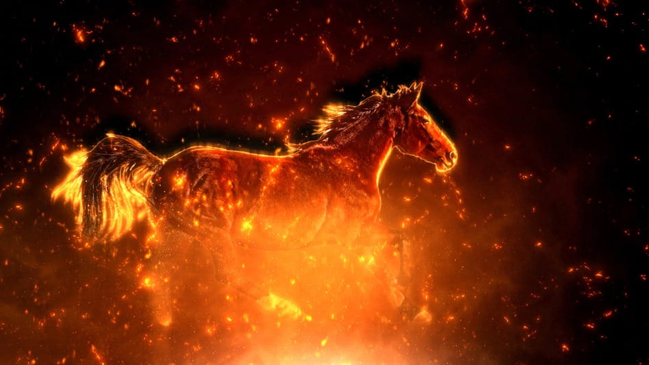 Ein Feuerpferd der chinesischen Astrologie